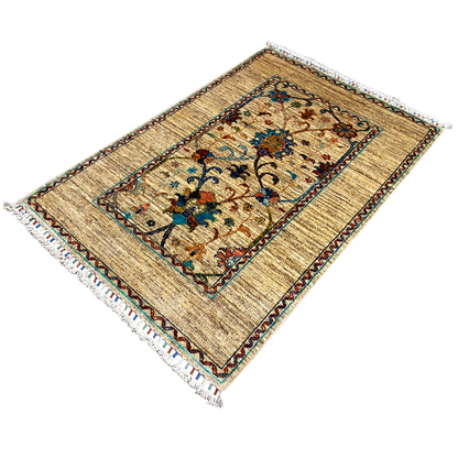 Beiger Khorjin Teppich 126x85 cm - German Carpet Shop