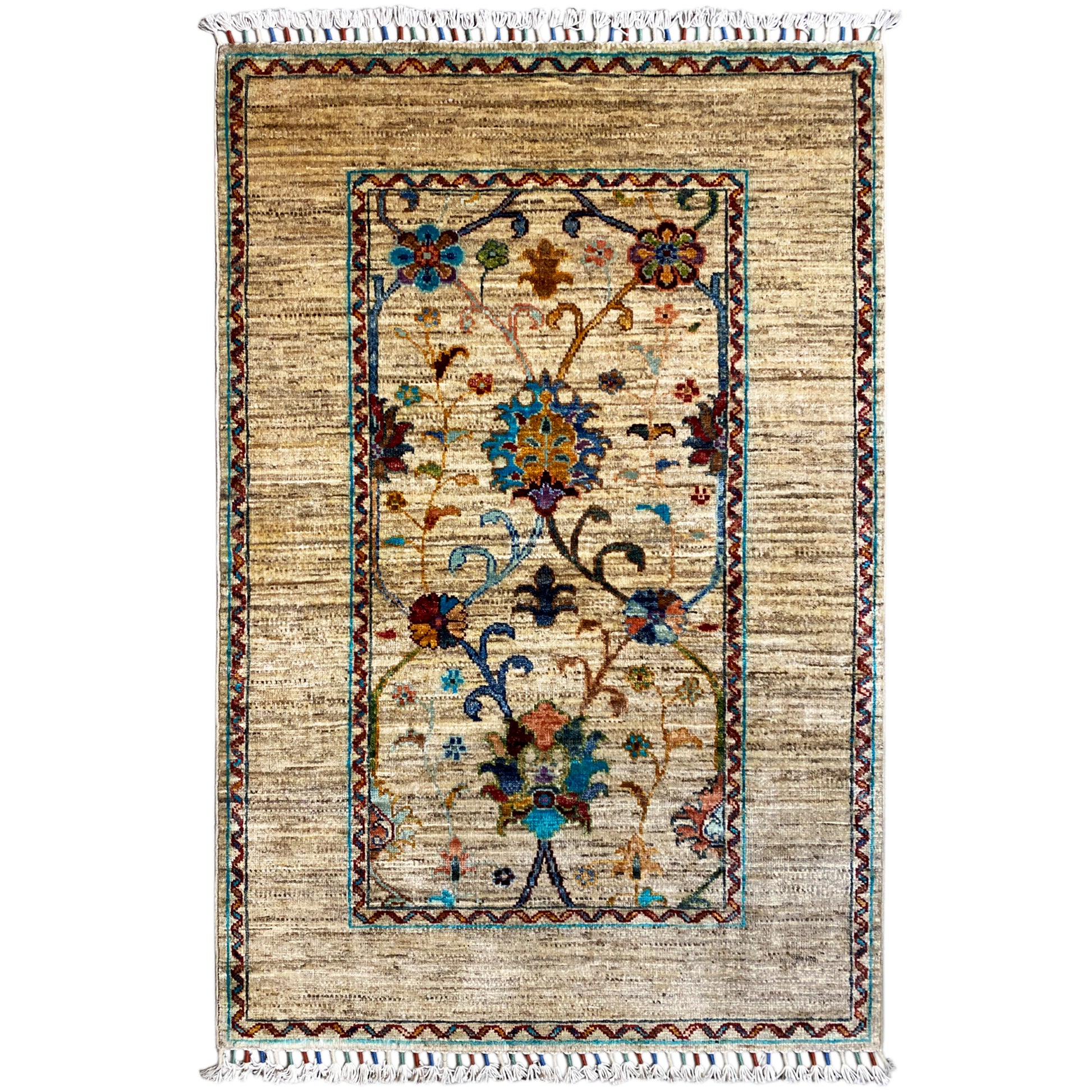 Beiger Khorjin Teppich 126x85 cm - German Carpet Shop
