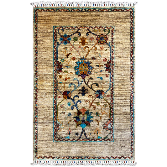Beiger Khorjin Teppich 126x85 cm - German Carpet Shop