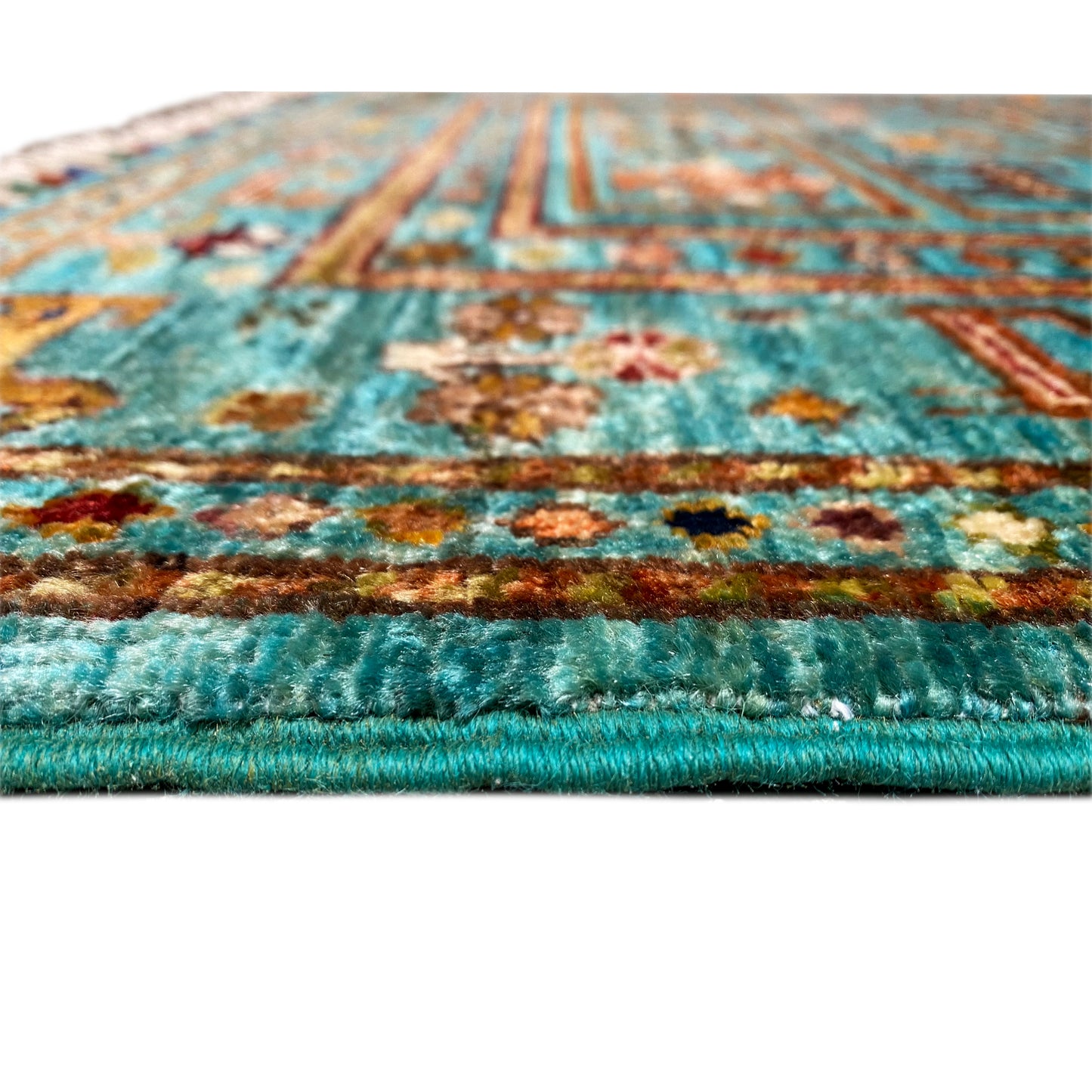 Türkiser Khorjin Teppich 119x83 cm - German Carpet Shop