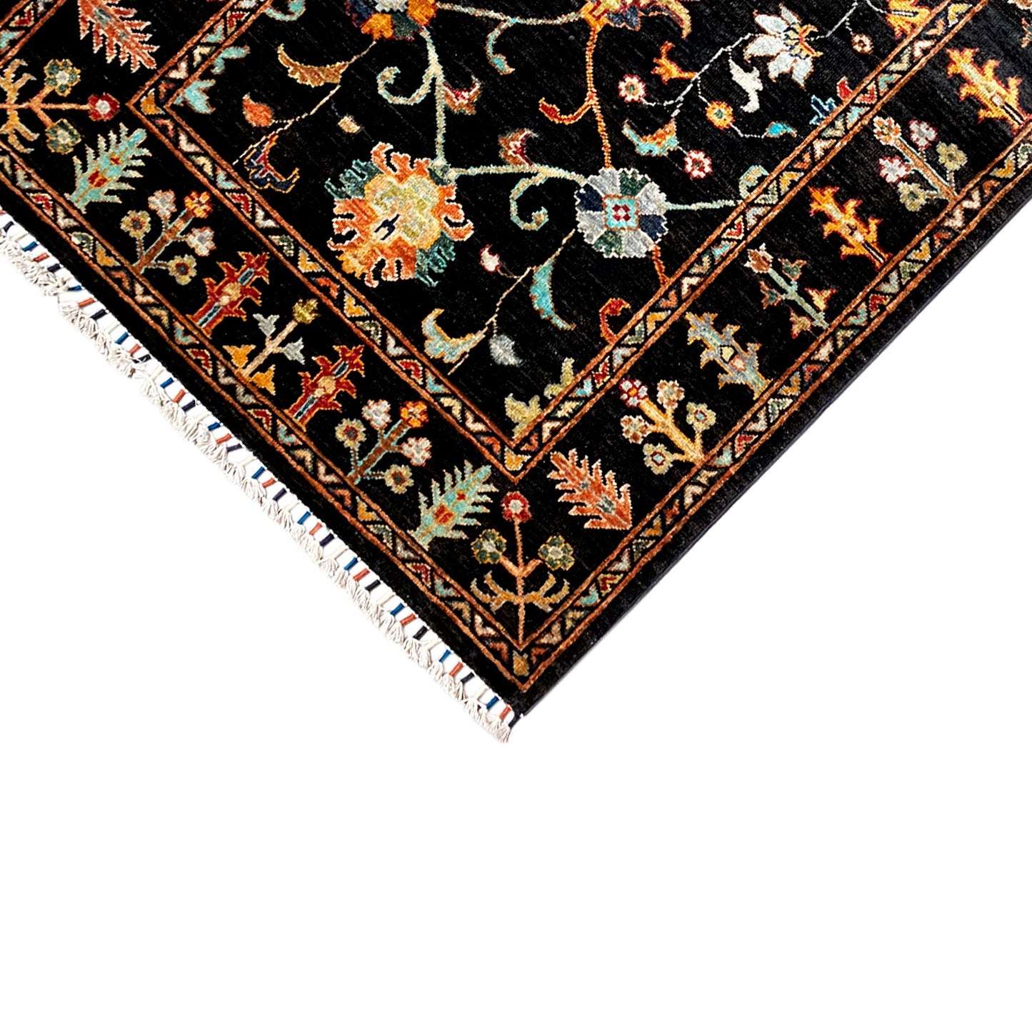 Schwarzer Khorjin Teppich 143x96 cm - German Carpet Shop
