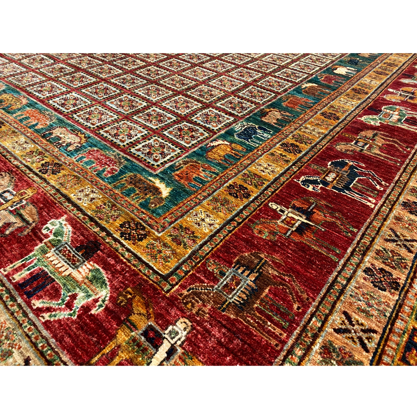 Roter Khorjin Teppich 282x211 cm - German Carpet Shop
