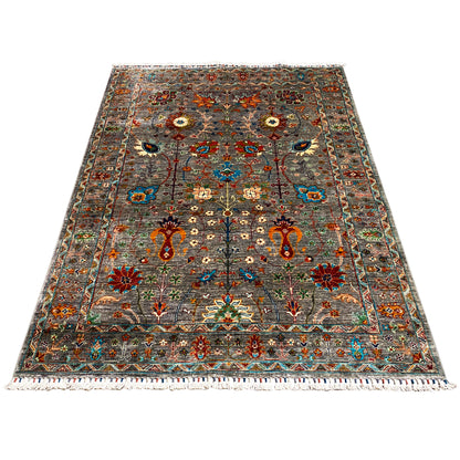 Grauer Khorjin Teppich 202x155 cm - German Carpet Shop