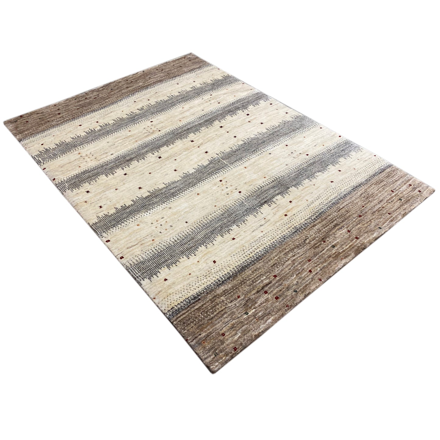 Gabbeh Teppich Beige 198x145 cm - German Carpet Shop