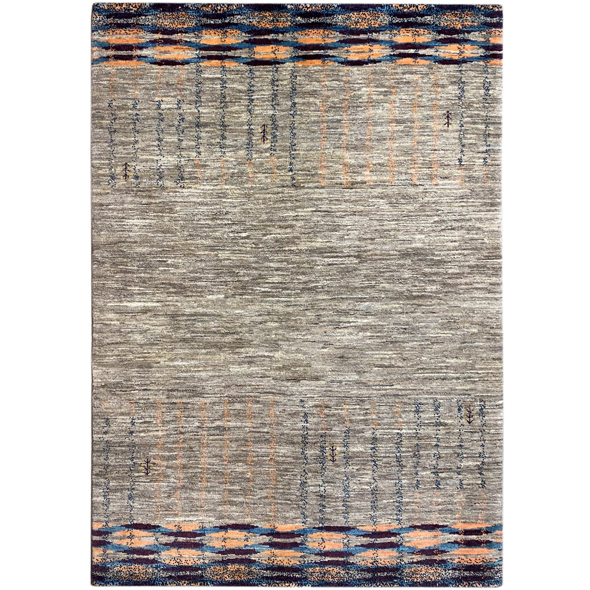 Gabbeh Teppich Grau 200x148 cm - German Carpet Shop