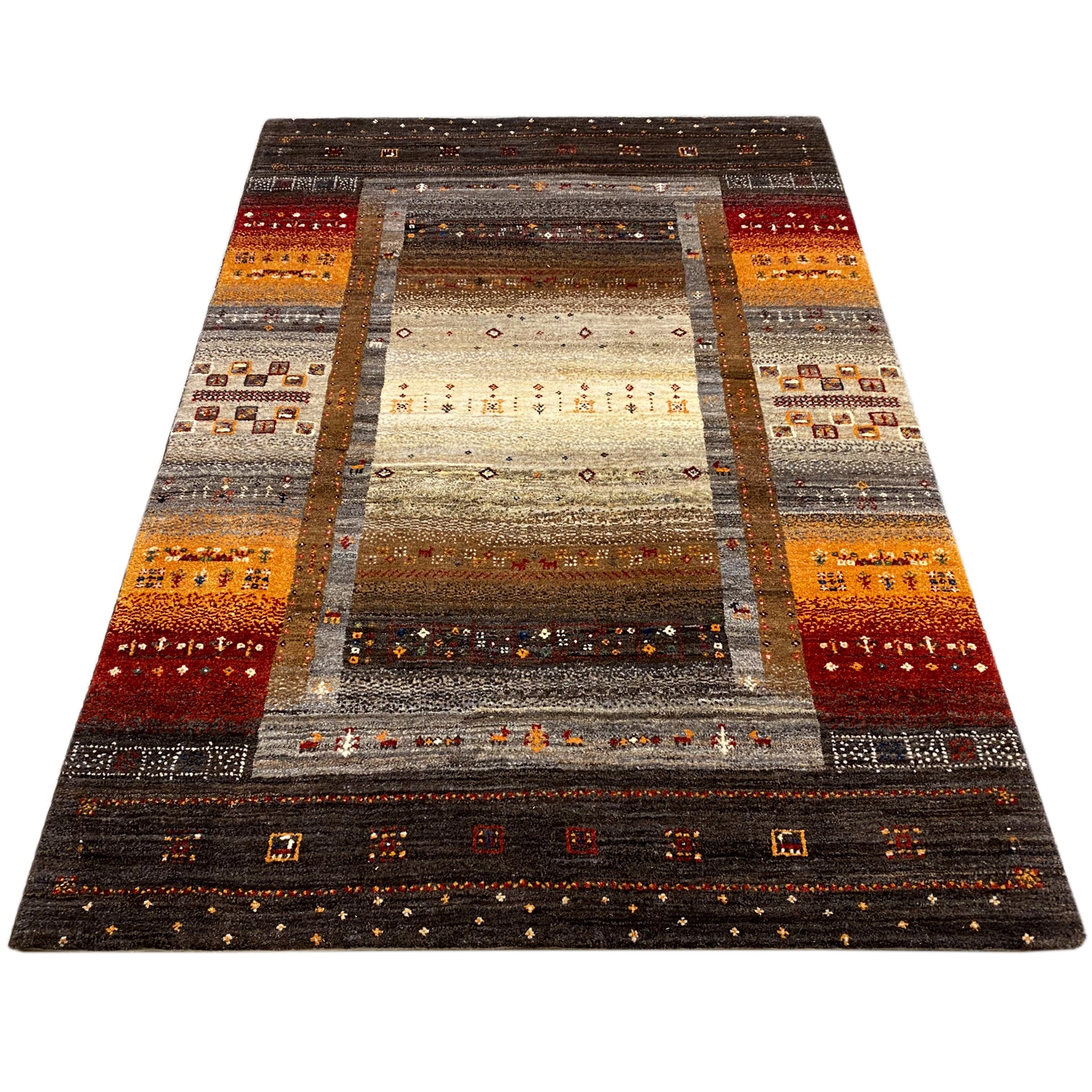 Gabbeh Teppich Braun 201x137 cm - German Carpet Shop