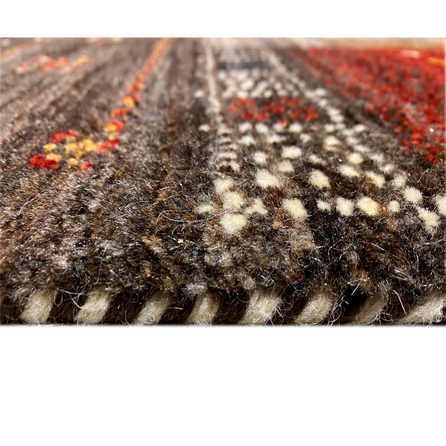 Gabbeh Teppich Braun 201x137 cm - German Carpet Shop