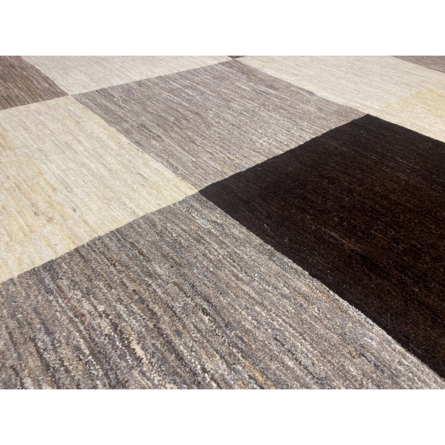 Gabbeh Teppich Beige Schwarz 240x169 cm - German Carpet Shop