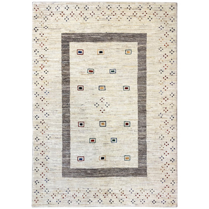 Gabbeh Teppich Beige 197x145 cm - German Carpet Shop