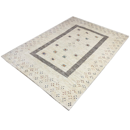 Gabbeh Teppich Beige 206x148 cm - German Carpet Shop