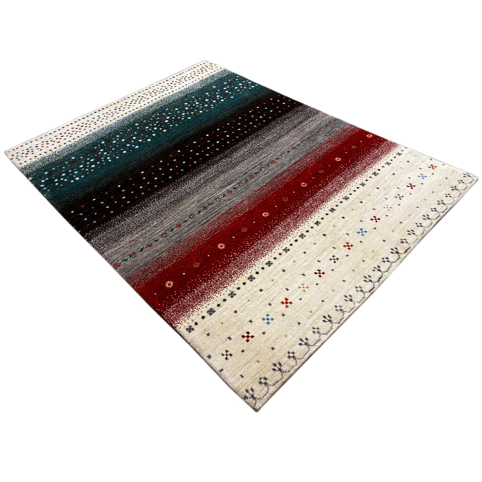 Gabbeh Teppich Bunt 206x148 cm - German Carpet Shop