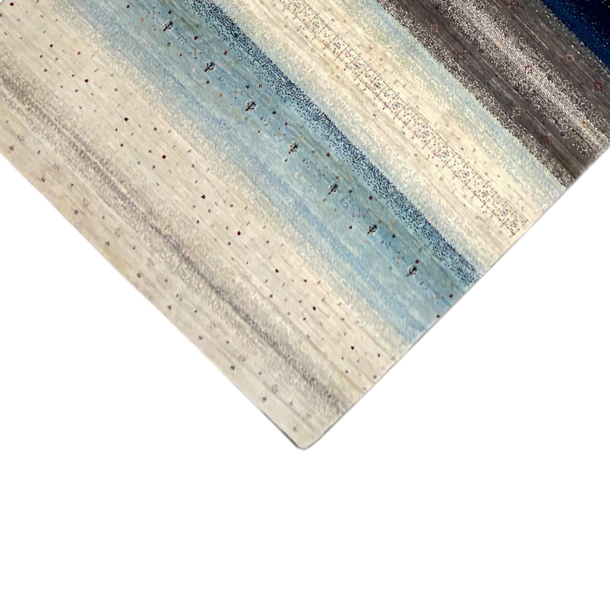 Gabbeh Exklusiver Teppich Blau/Grau 299x196 cm - German Carpet Shop