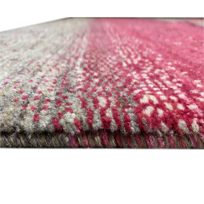 Gabbeh Exklusiver Teppich Rosa/Grau 300x200 cm - German Carpet Shop