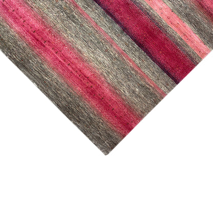Gabbeh Exklusiver Teppich Rosa/Grau 297x251 cm - German Carpet Shop