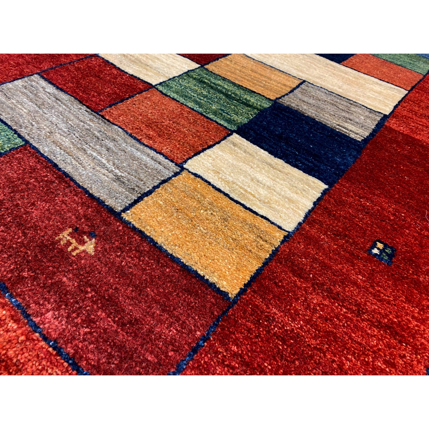 Roter Gabbeh Teppich Läufer 301x78 cm - German Carpet Shop