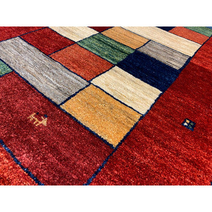 Roter Gabbeh Teppich Läufer 301x78 cm - German Carpet Shop