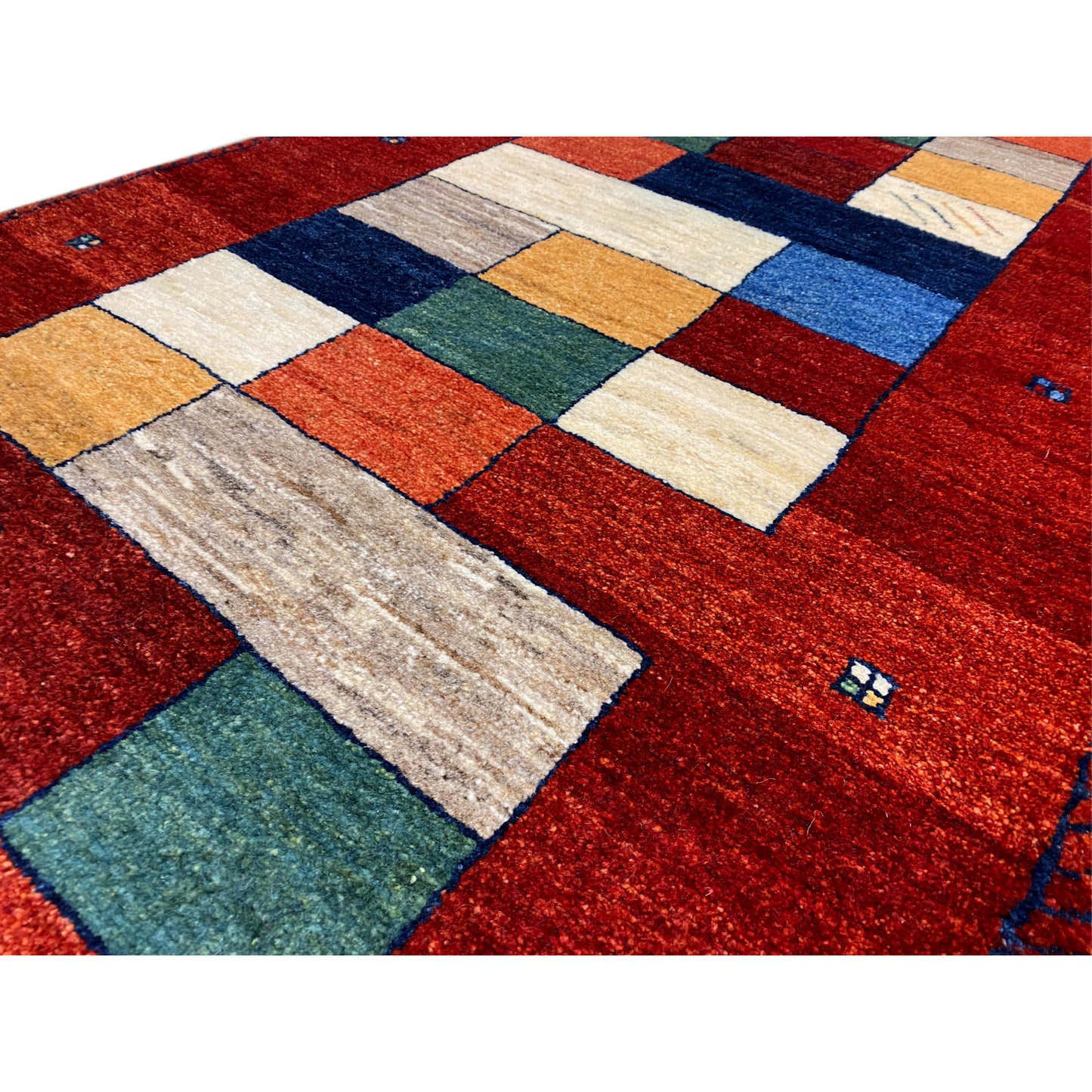 Roter Gabbeh Teppich Läufer 295x84 cm - German Carpet Shop