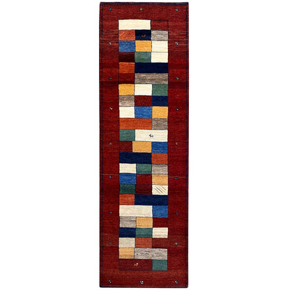 Roter Gabbeh Teppich Läufer 295x84 cm - German Carpet Shop