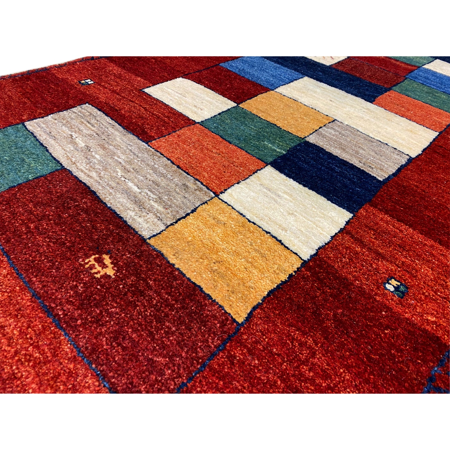 Roter Gabbeh Teppich Läufer 294x84 cm - German Carpet Shop