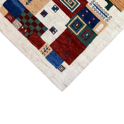 Mehrfarbiger Gabbeh Teppich 196x78 cm - German Carpet Shop