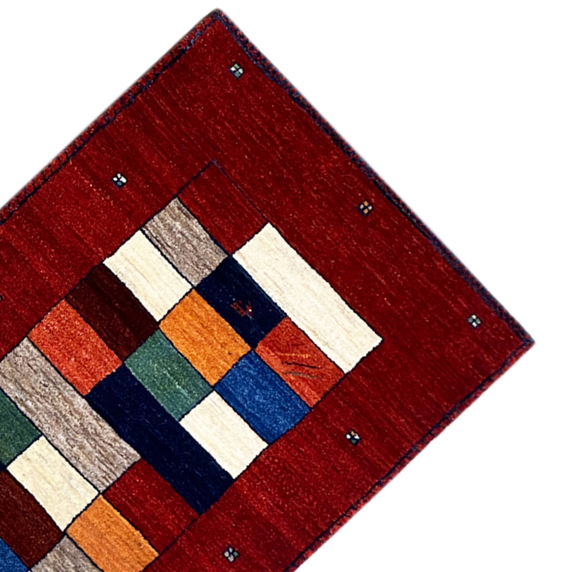 Roter Gabbeh Teppich Läufer 248x80 cm - German Carpet Shop