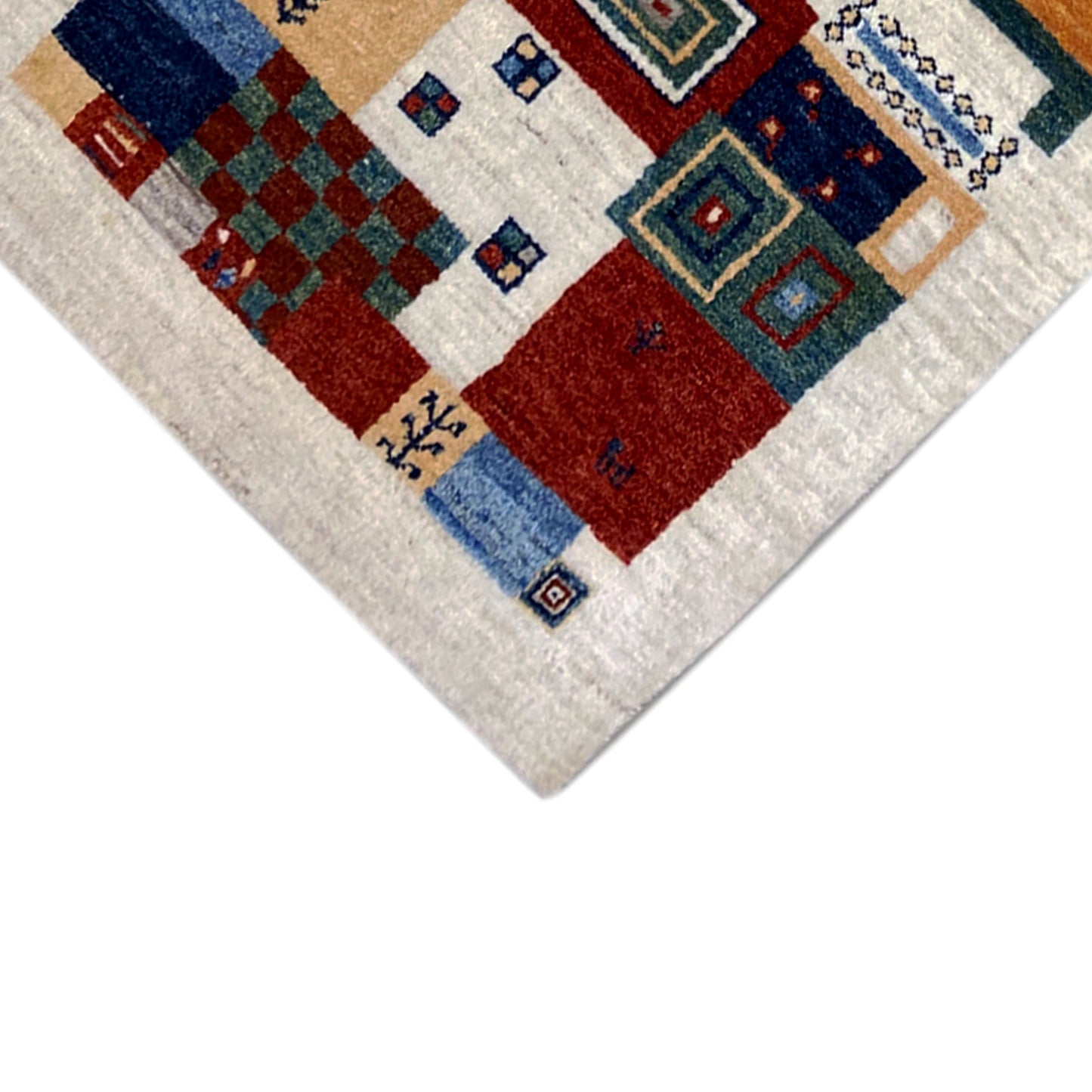 Mehrfarbiger Gabbeh Teppich 191x77 cm - German Carpet Shop