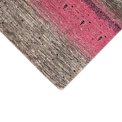 Rosa Gabbeh Teppich Läufer 296x81 cm - German Carpet Shop