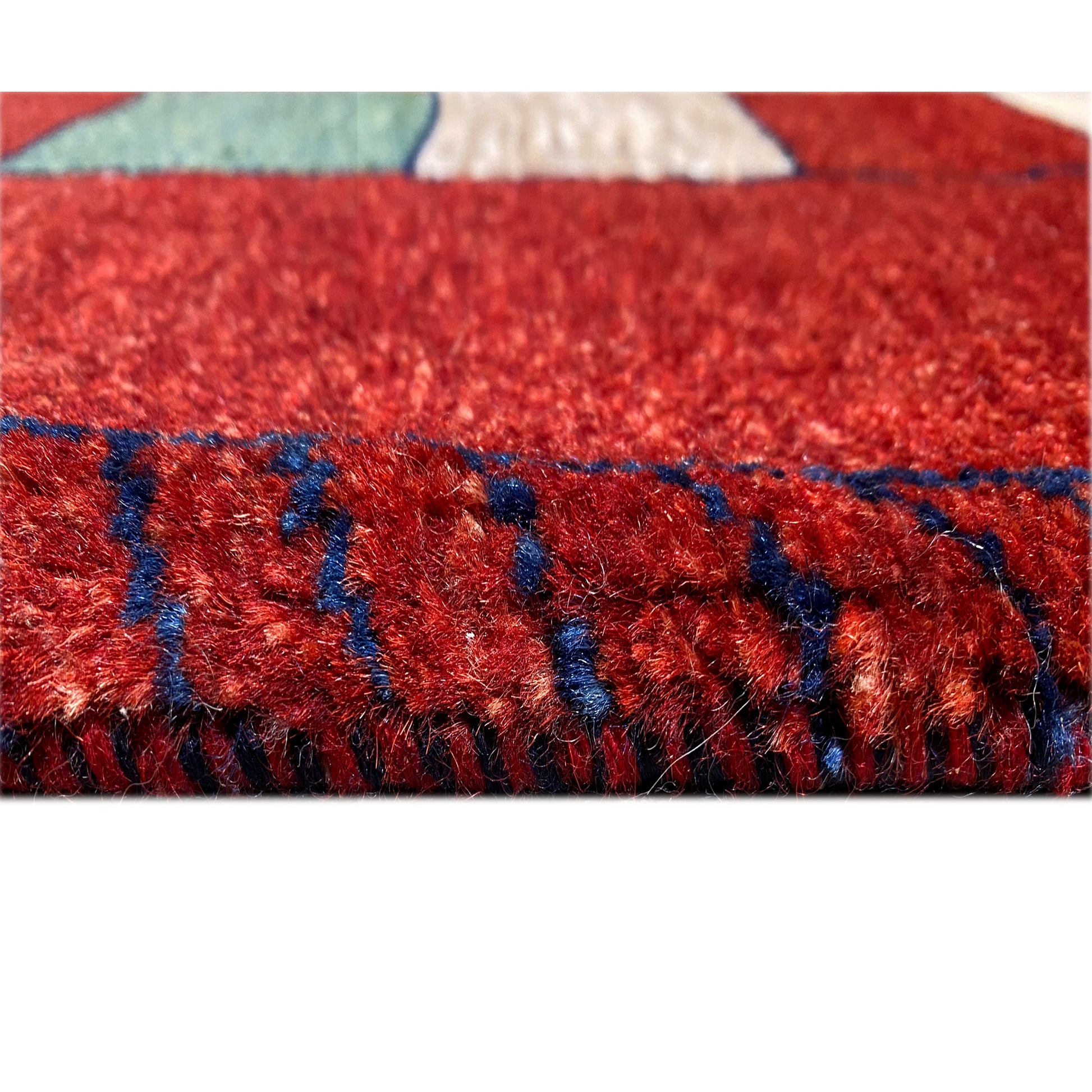 Roter Gabbeh Teppich Läufer 296x77 cm - German Carpet Shop