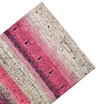 Rosa Gabbeh Teppich Läufer 200x79 cm - German Carpet Shop