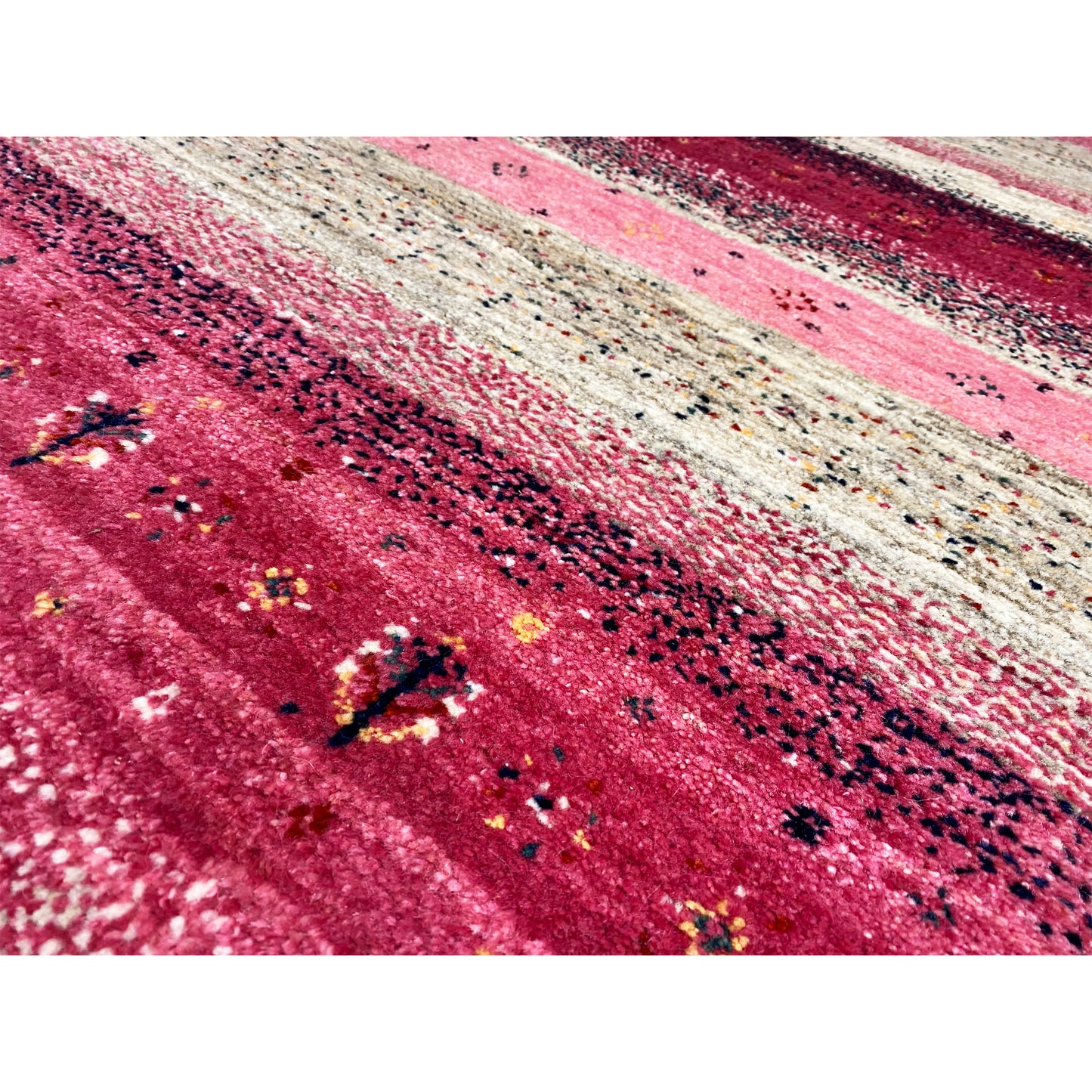 Rosa Gabbeh Teppich Läufer 197x79 cm - German Carpet Shop