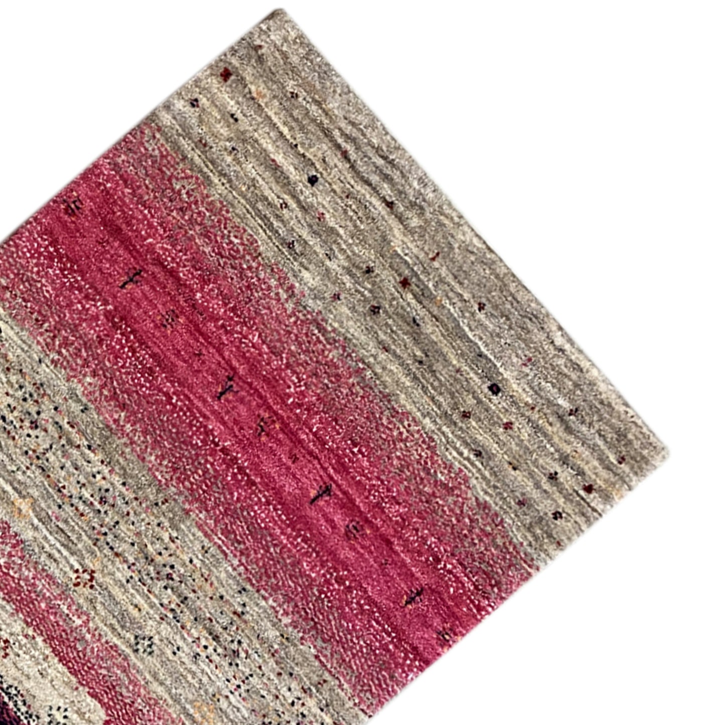 Rosa Gabbeh Teppich Läufer 197x79 cm - German Carpet Shop