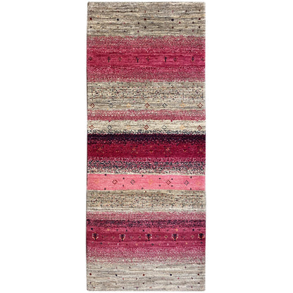 Rosa Gabbeh Teppich Läufer 197x79 cm - German Carpet Shop