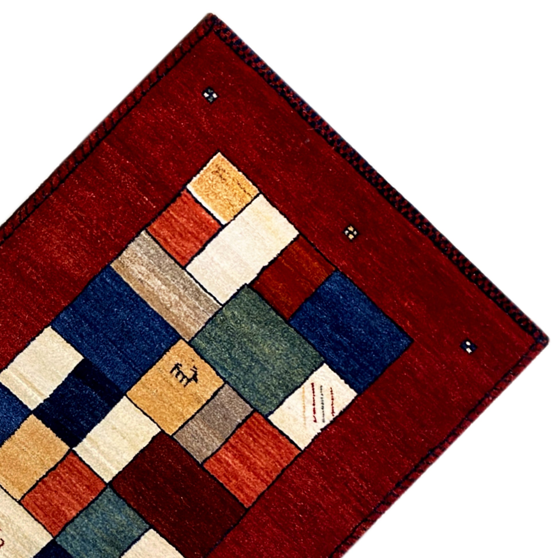 Roter Gabbeh Teppich Läufer 200x82 cm - German Carpet Shop