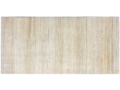 Gabbeh-Teppich rechteckig, gleichmäßige Musterung in hellen Naturtönen, 98x217 cm