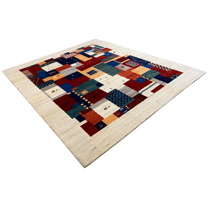 Gabbeh Exklusiver Teppich Beige 303x253 cm - German Carpet Shop