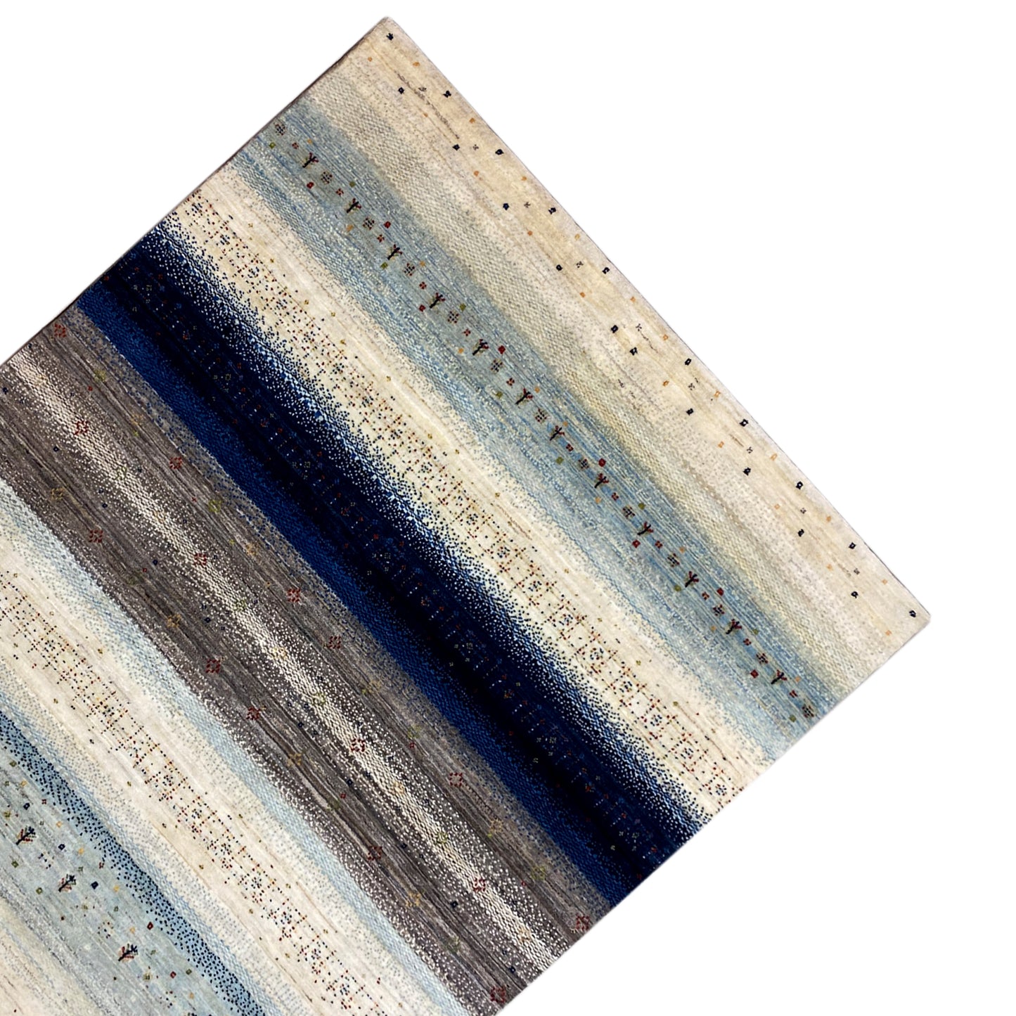 Gabbeh Exklusiver Teppich, Blau 295x202 cm - German Carpet Shop