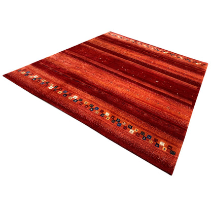 Gabbeh Exklusiver Teppich, Rot, 300x248 cm - German Carpet Shop