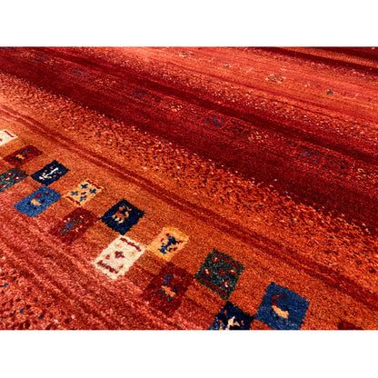 Gabbeh Exklusiver Teppich, Rot, 300x248 cm - German Carpet Shop