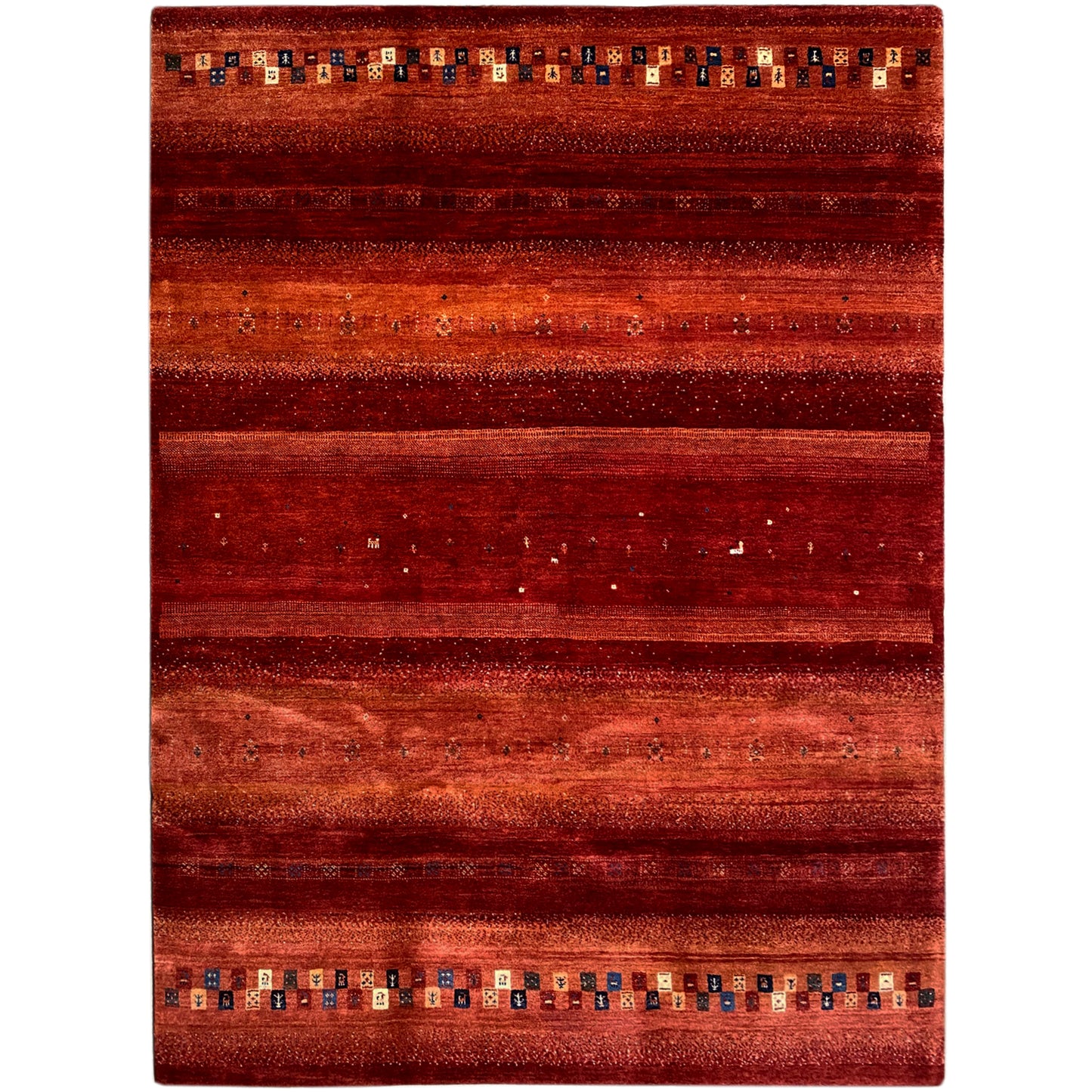 Gabbeh Exklusiver Teppich, Rot, 300x248 cm - German Carpet Shop