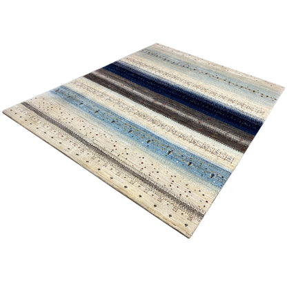Gabbeh Exklusiver Teppich Blau 267x206 cm - German Carpet Shop