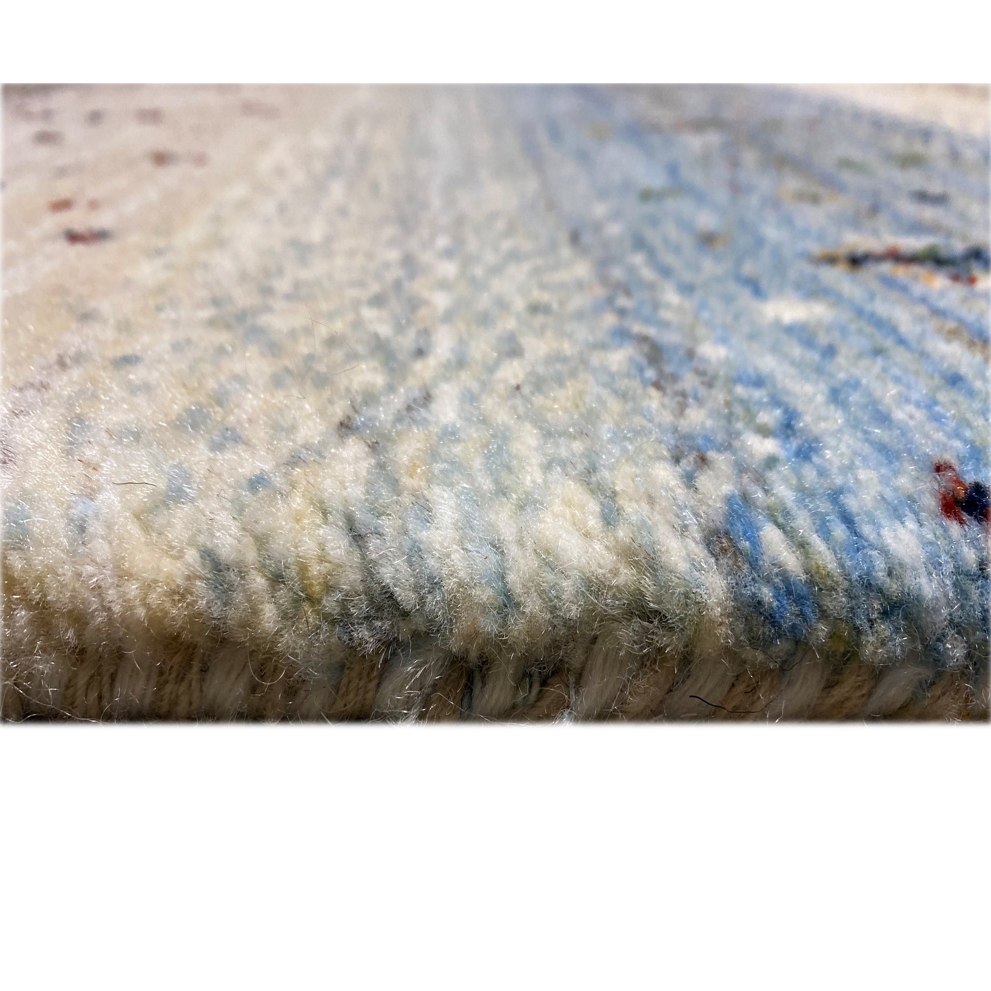 Gabbeh Exklusiver Teppich Blau 267x206 cm - German Carpet Shop