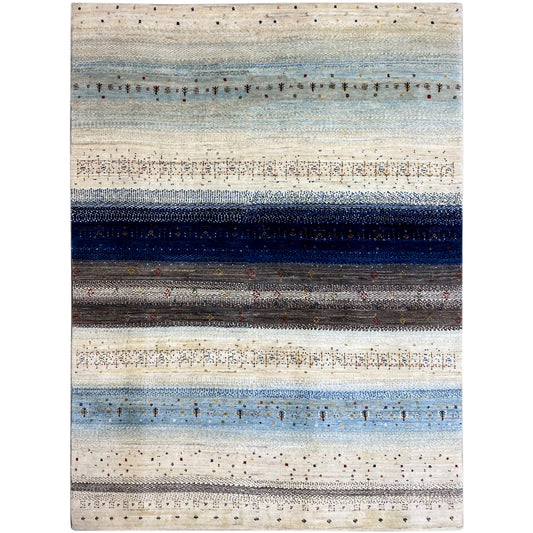 Gabbeh Exklusiver Teppich Blau 267x206 cm - German Carpet Shop