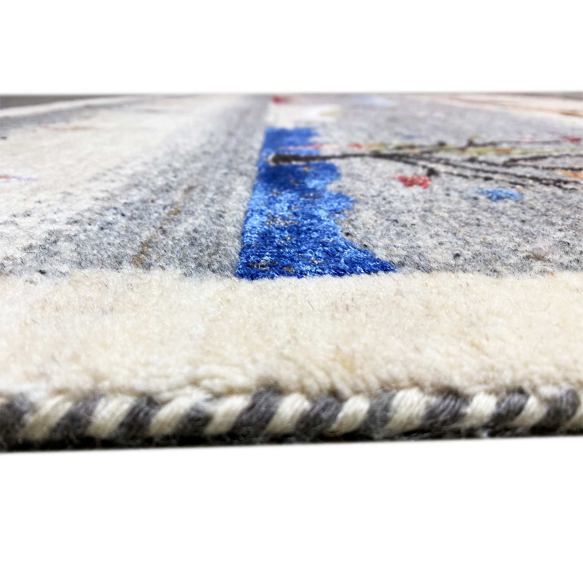 Gabbeh Lori Teppich, 237x166 cm - Handgesponnene Wolle - German Carpet Shop