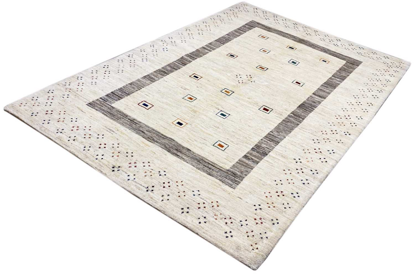 Natürlicher Gabbeh Teppich (170x240 cm / 6x8 ft) - German Carpet Shop