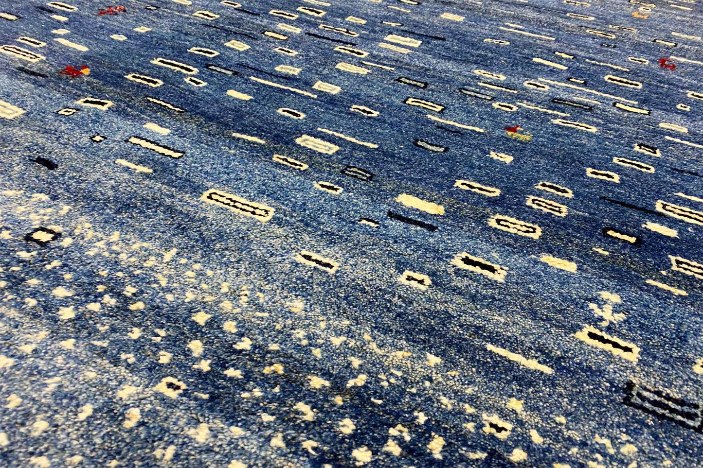 Blauer Gabbeh Teppich 170x240cm - German Carpet Shop