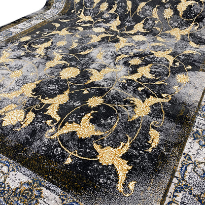 Hochwertiger gewebter Teppich mit detailreichem Vintage-Muster.