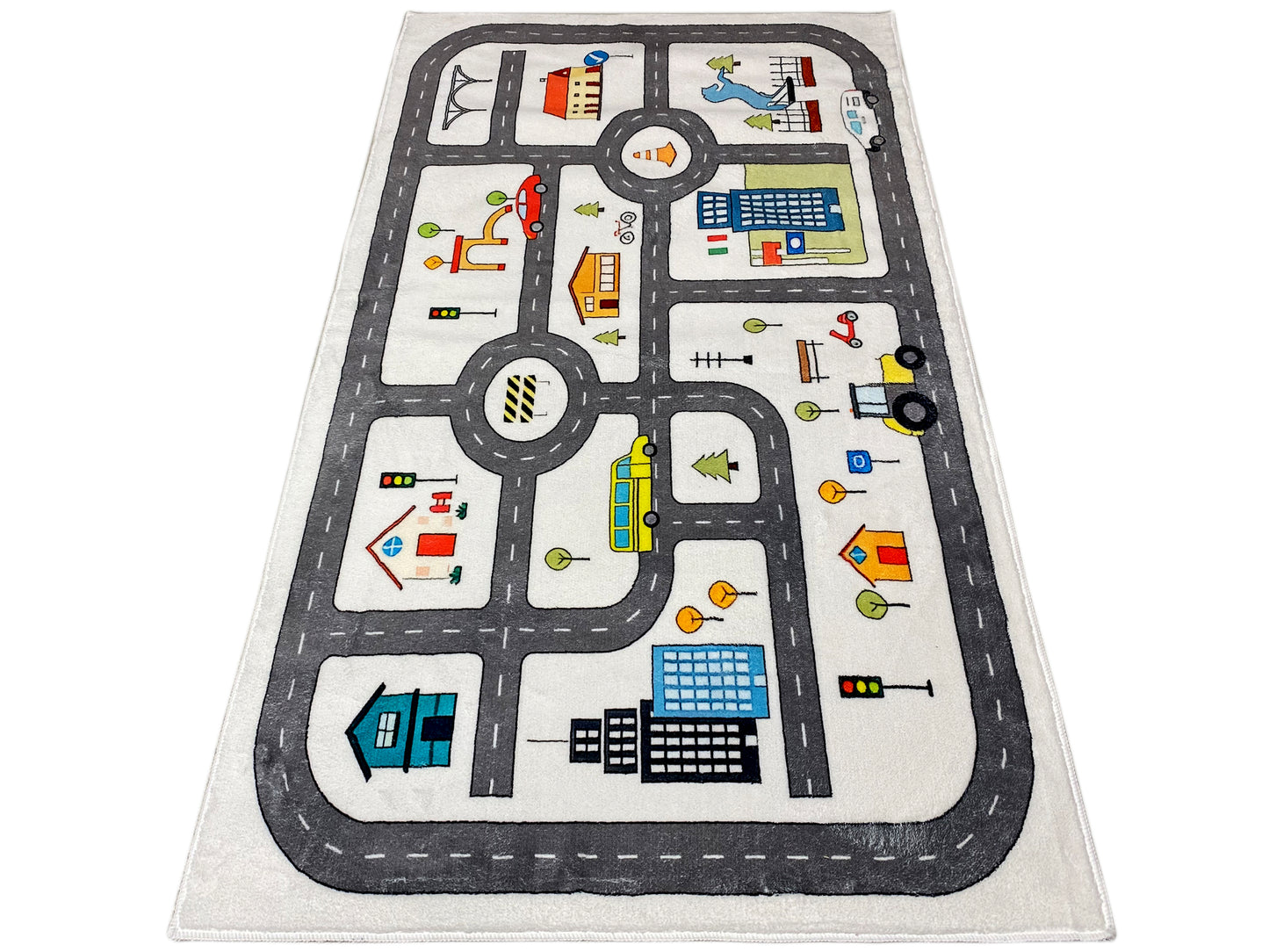 Kinderteppich „Straße“, beige, 90 × 160 cm