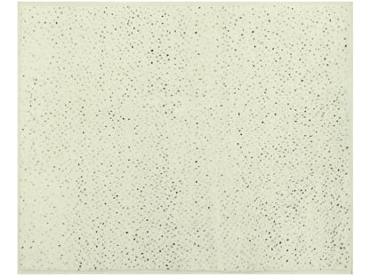 Rechteckiger Teppich 300x250 cm in Creme mit feinen dunklen Sprenkeln