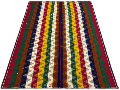 Schlafzimmer hochwertiger Jajim Teppich aus Wolle in farbstarkem Design