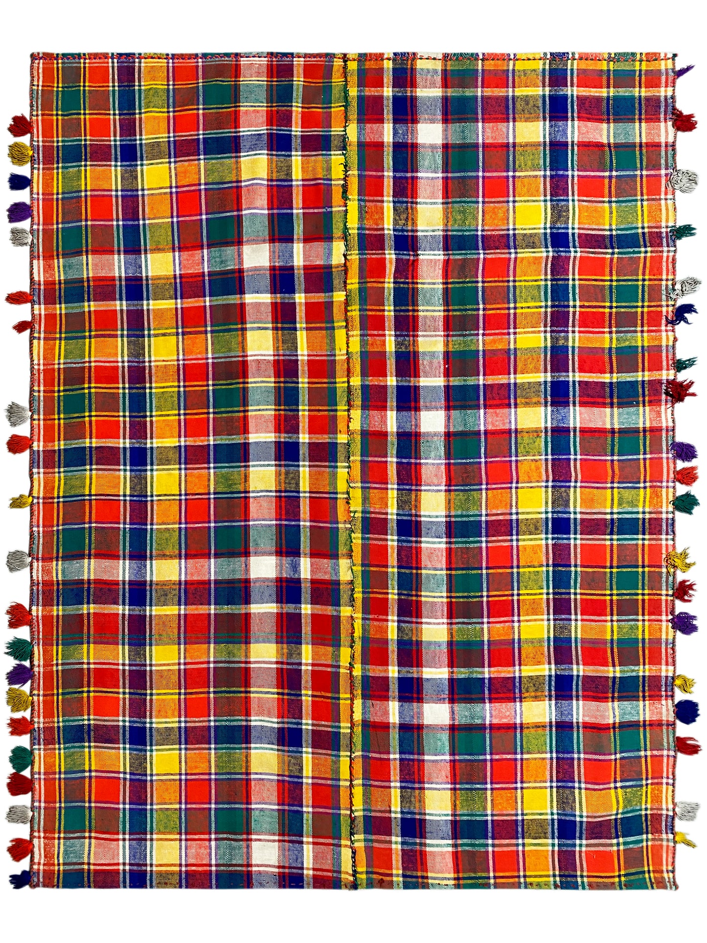 Schlafzimmer Jajim Teppich bunt im klassischen Karostil